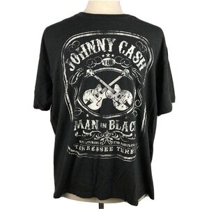Johnny Cash & The Tennessee Three T-Shirt Zion Rootswear‎ Size XXL Man In Black